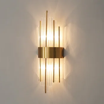 

Modern art decorative wall + glass lamp decorative house wall lamp LED brass lamp beside living room stainless steel decorative