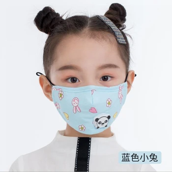 

Cartoon 3-10 year old Kids mask PM2.5 Anti Haze Cotton Mask Breath valve anti-dust mouth mask Activated carbon filter respirator
