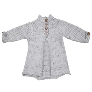 

New Fashion Winter Children Kids Baby Warm Sweater Girls Soft Clothes Button Knitted Sweater Coat Tops