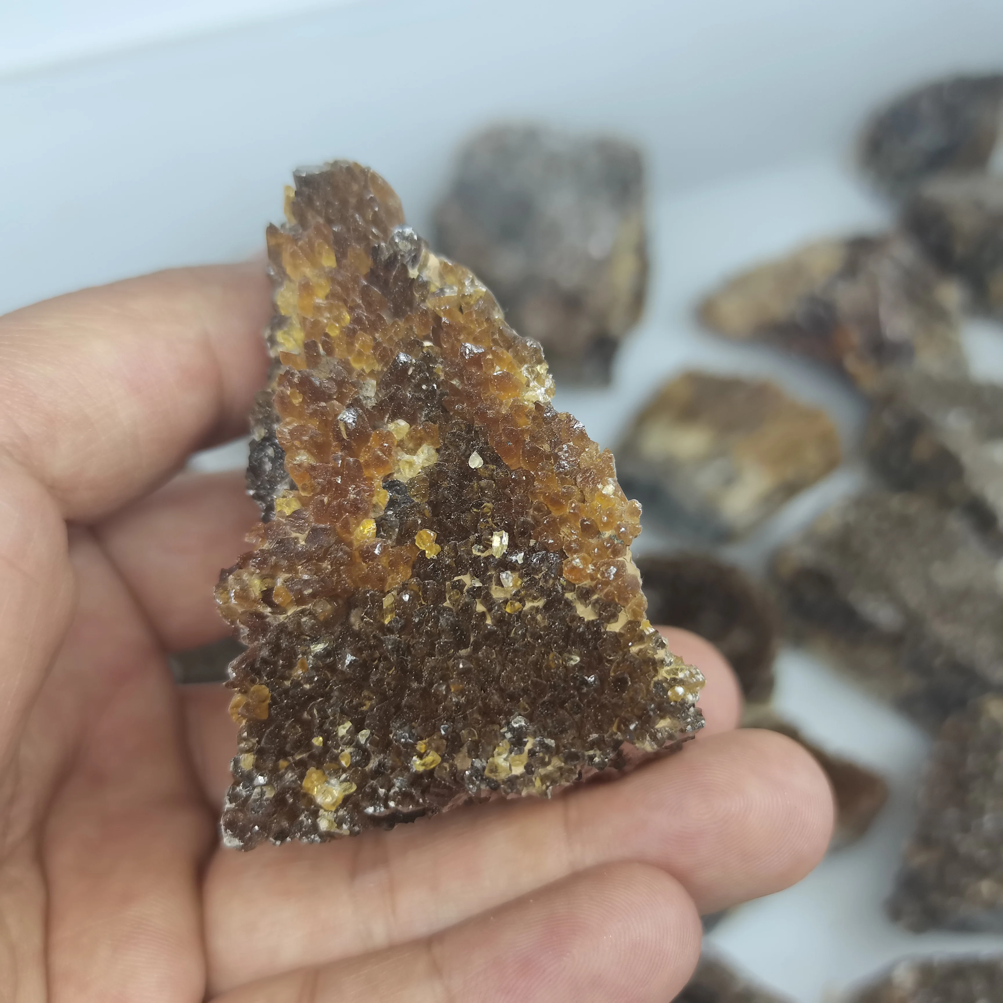 200-400g Natural yellow amber calcite raw stone crystal gem collection of rough rock mineral specimens healing home decor | Дом и сад