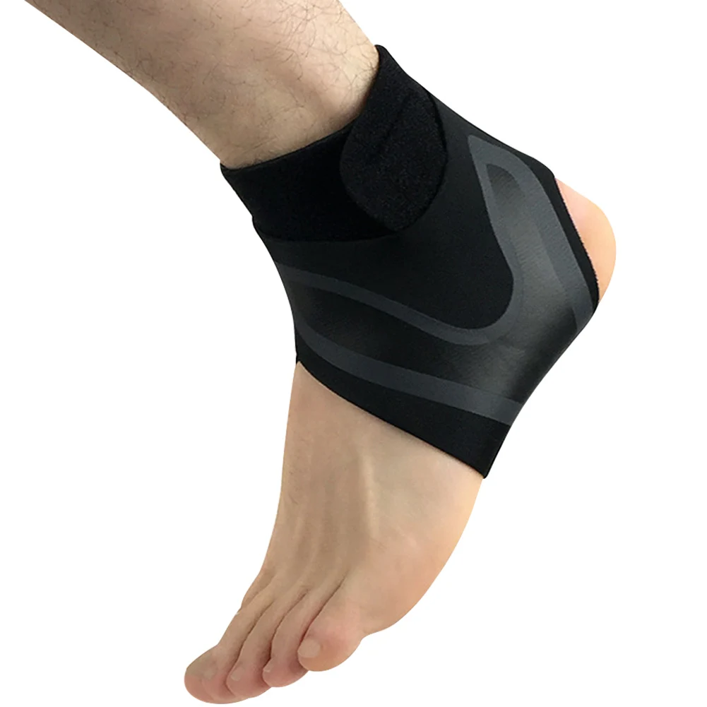 Left Foot Дышащие эластичные спортивные принадлежности для велоспорта, для занятий спортом, занятий спортом, черного цвета, футбола, баскетбола, регулируемая легкая поддержка лодыжки - Цвет: Left Foot