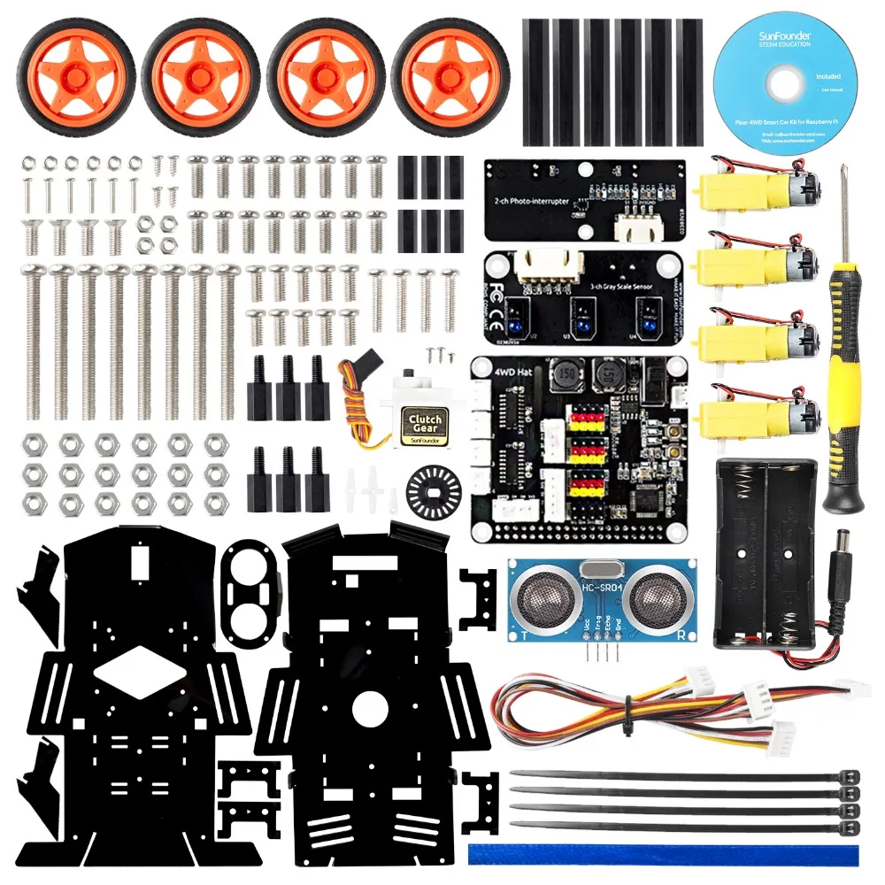 SunFounder Raspberry Pi Car Robot Kit for the Raspberry Pi 4B and 3 model B+ 3B Electronic DIY Robot