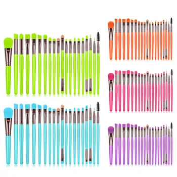 

2020 Fashion Makeup Brushes Set Fluorescence Eyeshadow Solid Color 20 Pieces Profession Concealer Cosmetic Eyebrow Beauty Tool