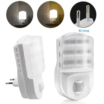 

Motion Sensor Led Night Light Super Bright Plug In Pir Sensor LAMP 9 Leds Luminaria Bedroom Hallway LED Wall Light Nightlight