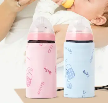 

USB Baby Bottle Warmer Travel Stroller Insulated Bag Baby Nursing Bottle Heater Dinosaur Rainbow Baby Bottle Warmer Warmers Hot