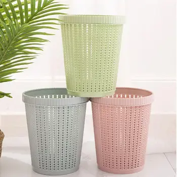 

Garbage bins with automatic garbage bags Home Creative Living Room Trash Can Debris Storage Hollow Trash Can bin trash bucket