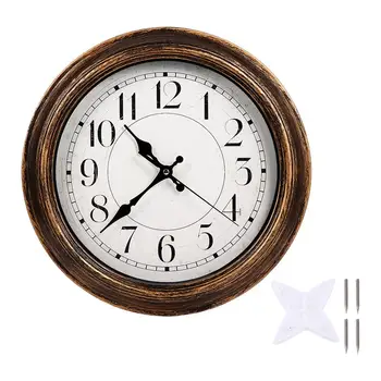 

1Pc Retro Clock Decoration Nordic Style Wall Clock Household Hanging European Style Retro Home Living Room Silent Clock
