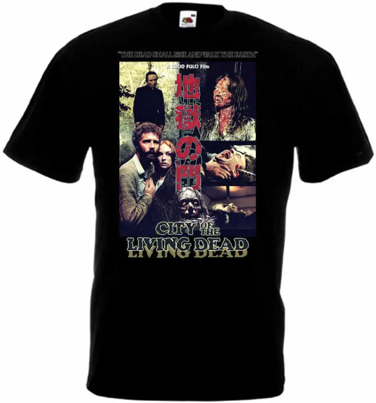 Черная футболка City of the Live Dead v5 с постером всех размеров S...5XL |