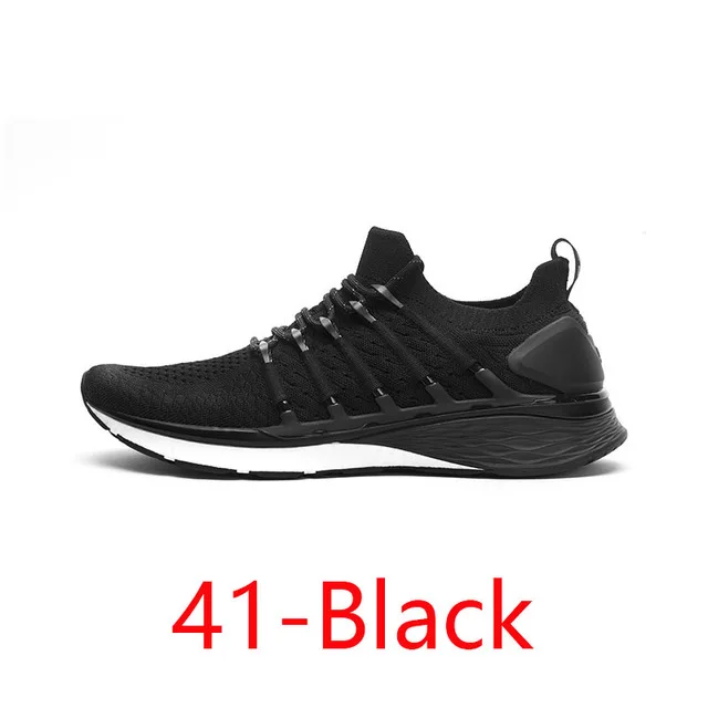 black 41 Xiaomi Mijia спортивная обувь 3 кроссовки 3 мужские уличные спортивные Uni-moulding 3D Fishbone замок система Вязание верх мужские кроссовки - Цвет: black 41