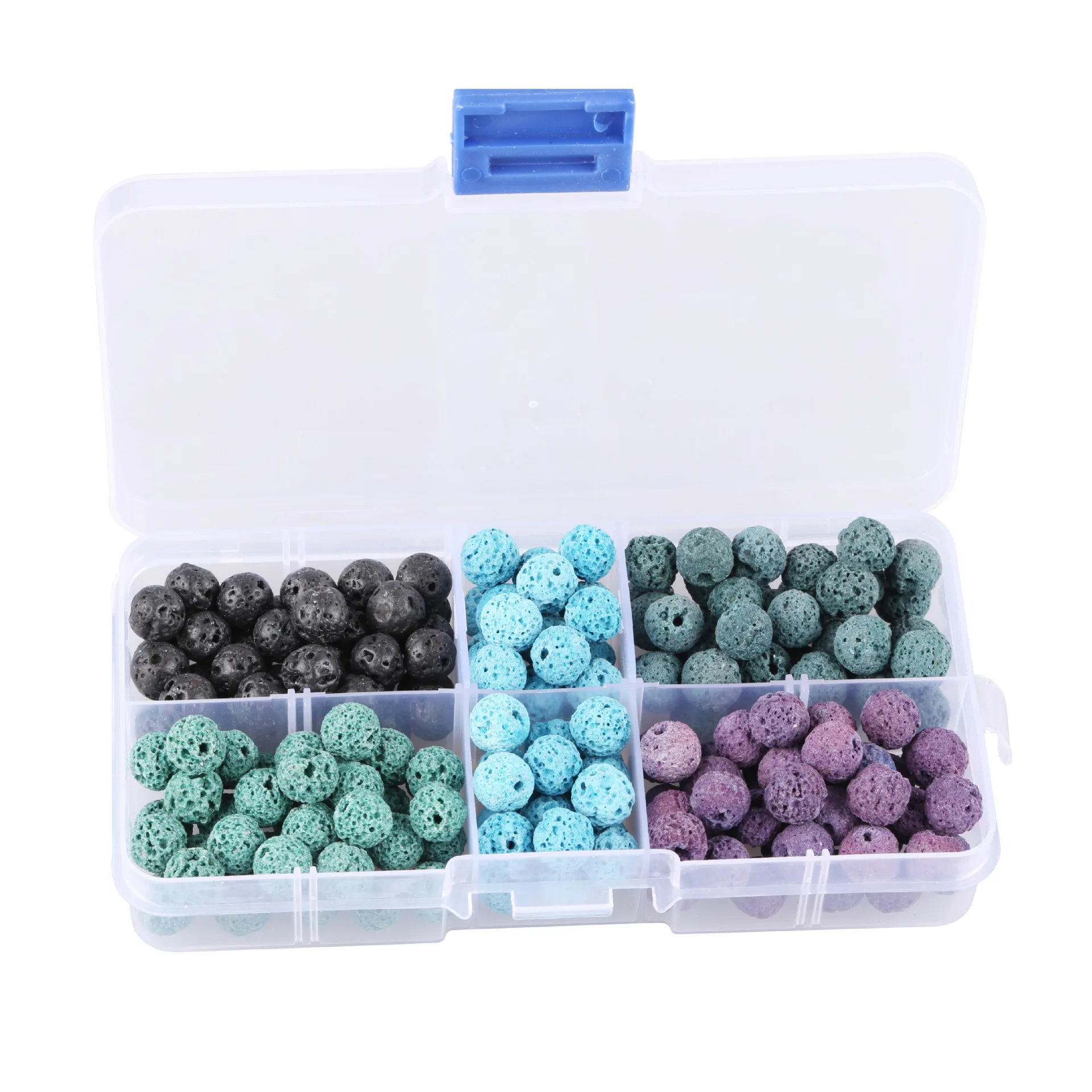 

200pcs/set Artificial Lava Round Beads for Diy Necklace Bracelet Earring Making Loose Beads Jewelry Findings&Components