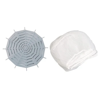 

1x Kitchen Sink Filter, Sink Filter & 100Pcs Anti-Blocking Water-Proof Bag of Disposable Filter Mesh Drain