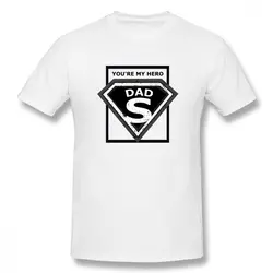 You'm My Super Hero DAD's Day Повседневная мужская футболка с круглым вырезом, базовый с коротким рукавом Футболка с принтом из 100% хлопка