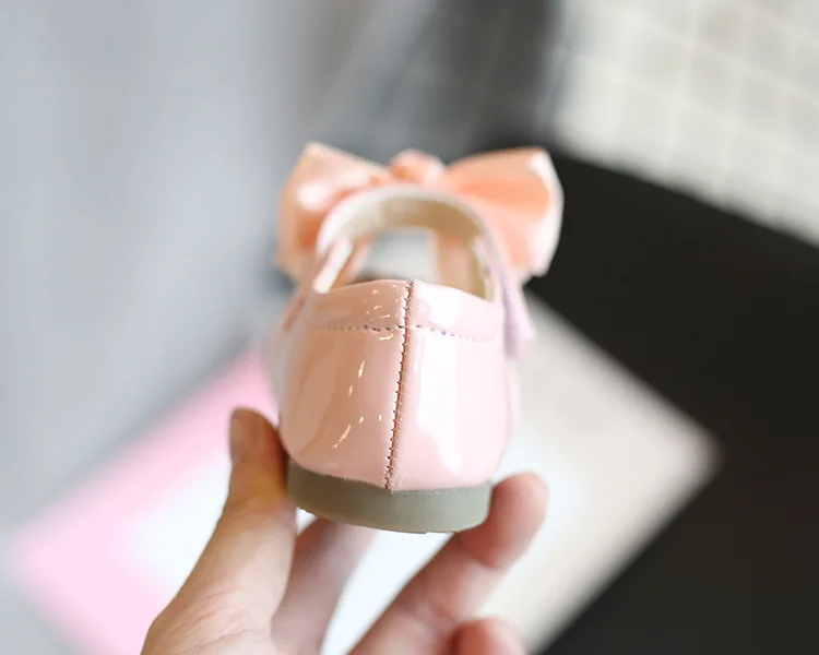 children's shoes for adults Newest Spring Autumn Baby Girls Fashion Patent Leather Big Bow Princess Mary Janes Party Shoes Solid Color Student Flats Shoes child shoes girl