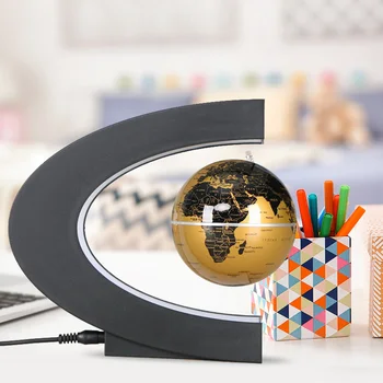 

C Shape Magnetic Suspension Globe LED World Map Globe Antigravity Magnetive Ball Xmas Birthday Home Decoration