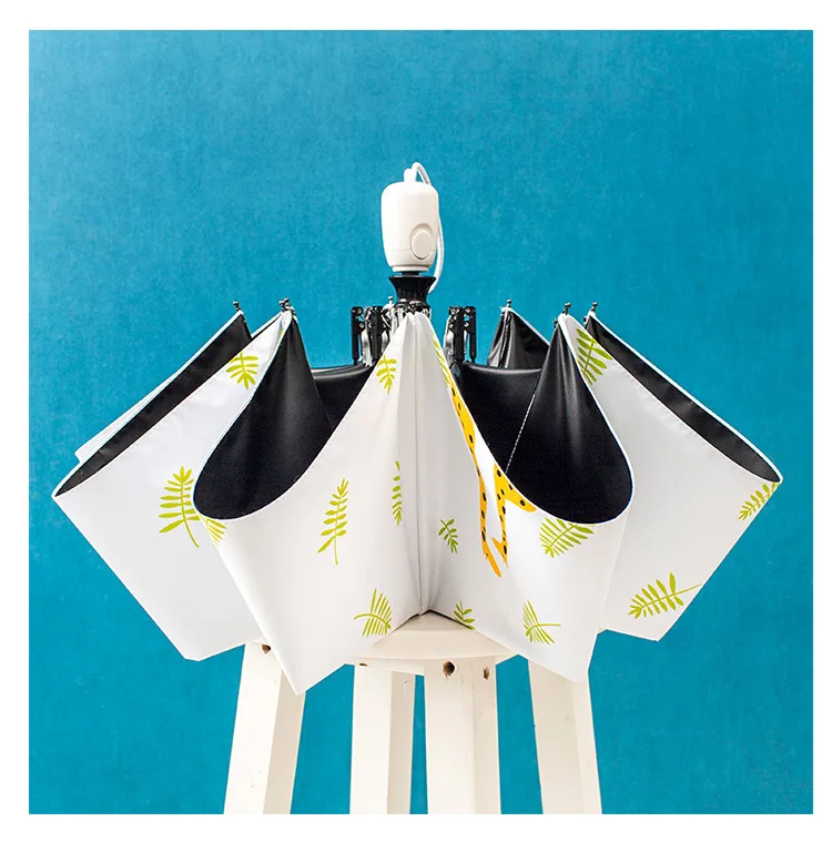 Fully Automatic Umbrella South Korea Folding Cute Women's Korean-style Soft Girl All-Weather Umbrella Dual Purpose Students Simp
