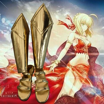 

lolita Shoes fate extra saber lolita heels Cosplay Ladies fashion leisure cartoon PU leather shoes Boots Shoes High Heel Shoes