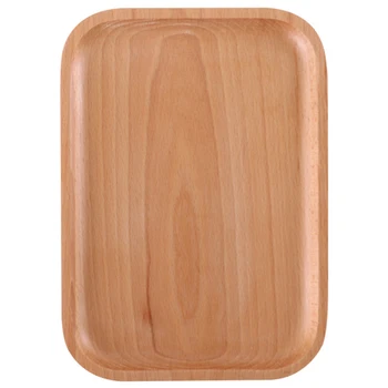 

Elm Rectangular Wooden Snack Bowl Dish Sauce Snack Service Tray Tableware