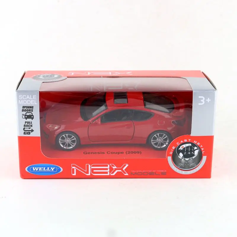 1:36 Масштаб 2009 Hyundai Genesis Coupe спортивный игрушечный автомобиль WELLY литая модель