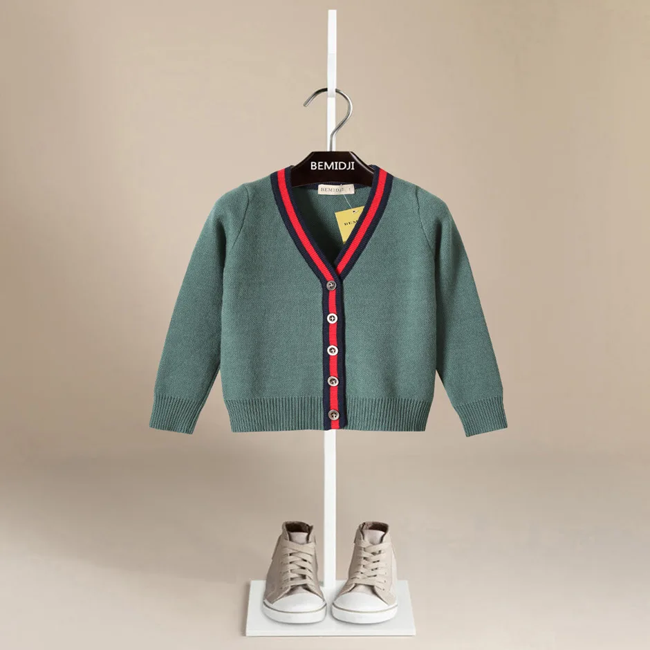 

Autumn Fashion Version BOY'S Cardigan Sweater Children Warm Versatile Wool Coat New Products Brand Childrenswear