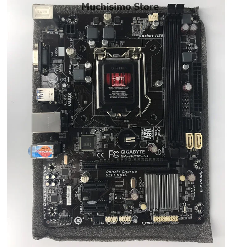 GIGABYTE GA-H81M-S1 H81M-S1 настольная материнская плата H81 Socket LGA 1150 i3 i5 i7 DDR3 16G Micro-ATX UEFI биос Восстановленный