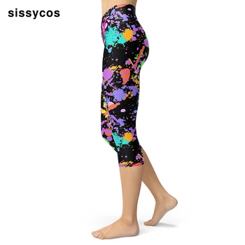 

Women Paisley Print Capris Tie Dye Galaxy Space Star Animal Pattern Leggings Brushed Buttery Soft Skinny Slim Elasticity Leggins