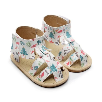 

Summer Baby Girl Breathable Anti-Slip PU Tassel Design Sandals Toddler Soft Soled Walkers Shoes