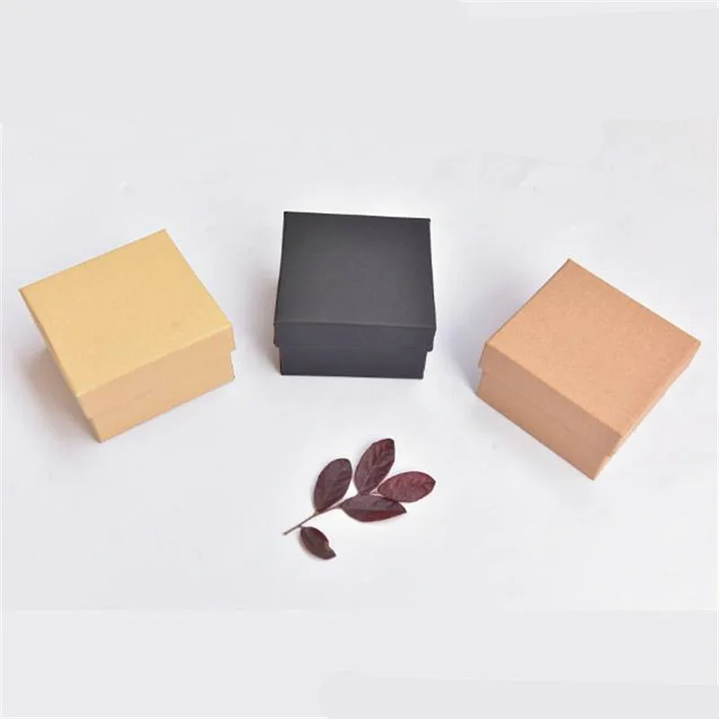 1 шт. маленькая коробка из крафт-бумаги, коричневого картона мыло ручной работы в коробке, белая крафт-бумага Рождественская Подарочная коробка, черная упаковочная коробка для ювелирных изделий