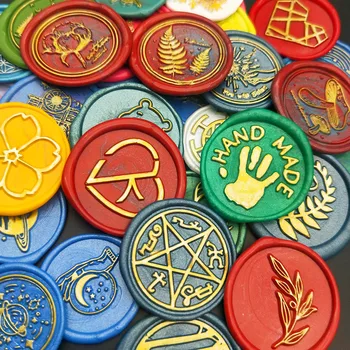 

Exquisite Paint Seal On The Birthday Card Retro Diy Envelope Stamps Bee elk Ornament Classic Wedding Invitations Wax Stamps