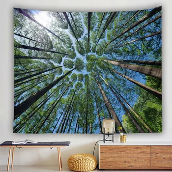 

Natural Forest Tapestry Landscape Printed Large Wall Tapestries Cheap Hippie Wall Hanging Bohemian Wall Art Decor