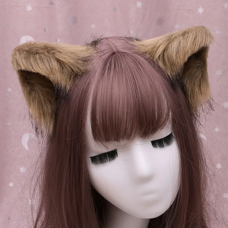 anime halloween costumes 2pcs=1Pair Japanese Lolita Anime Hair Clips Cute Furry Cat Ears Hairpin Headwear Cosplay Costume Snap For Girls Hair Accessories family halloween costumes