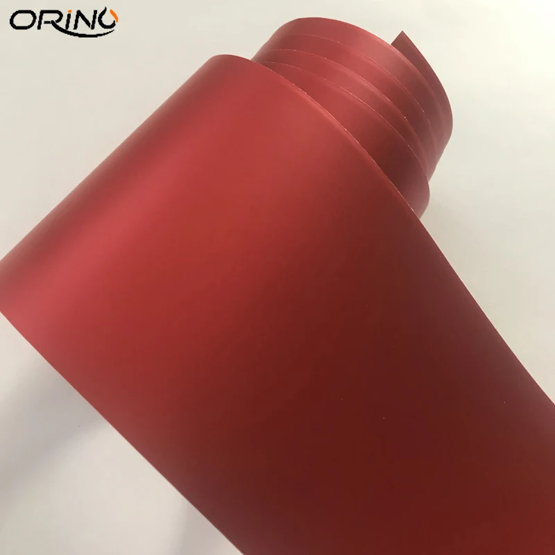 Matt Metallic Red Vinyl Wrap Sticker-4