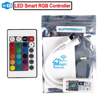 

Magic Home DC 5V 12V 24V Wireless Wifi Controller Mini RGB Smart LED Light Strip Music Controller Light Switch Remote Control