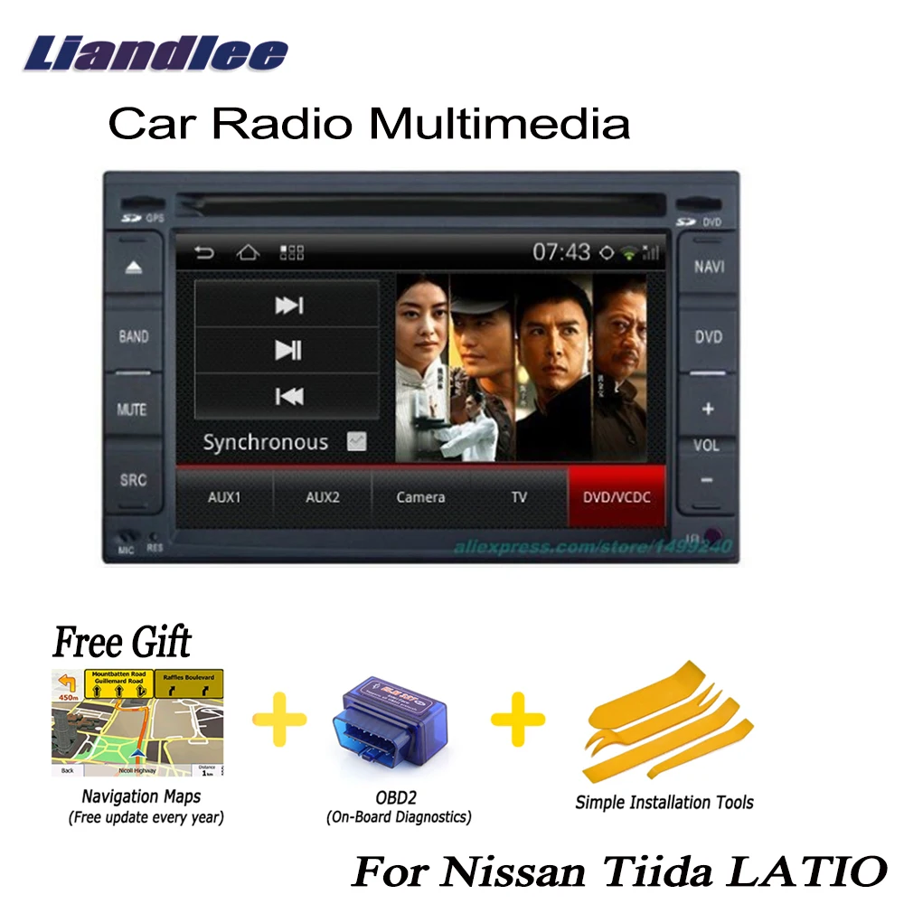 Liandlee 2 Din Автомобильный Android GPS навигация карты радио для Nissan Tiida hiso 2005 ~ 2012 CD DVD плеер