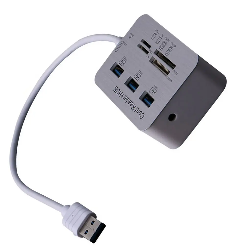 USB 3,0 концентратор 3 порта USB интерфейс+ кардридер комбо-разветвитель комбинация высококачественный USB считыватель комбинированных карт