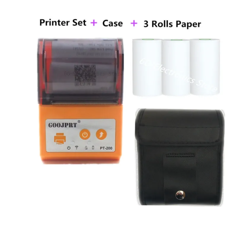 

GOOJPRT 58mm Inkless Thermal Receipt Printer Supermarket Smart Auto Thermal Receipt Ticket Printer Bluetooth 4.0 US EU Plug