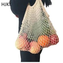 Сумка для покупок Женская хлопковая сетчатая Сетчатая Сумка-сетка сумки многоразового использования для покупок Высокая емкость прибор для хранения фруктов сумка женская сумка
