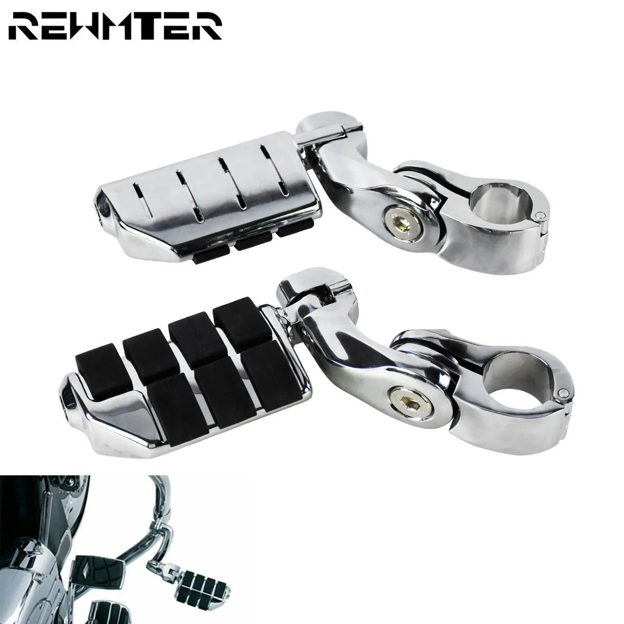 

Универсальные мотоциклетные колышки, хром 32 мм, для защиты двигателя, короткая угловая подставка для ног, для Harley Dyna