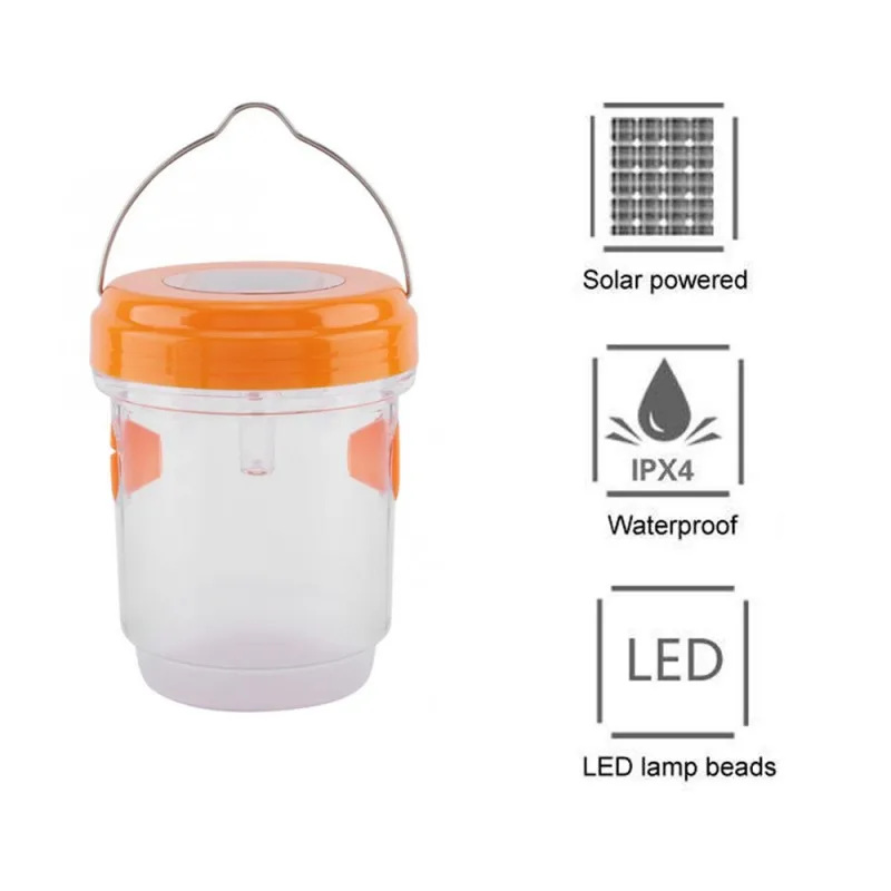 

Solar Powered Mosquito Trap Bee Trap Outdoors Insect Wasp Trap Reusable UV Led Light Wasp Killer