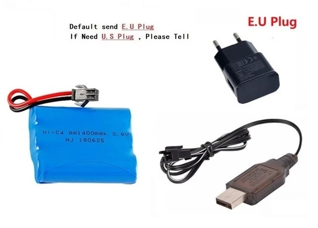 Navy Blue Модель M) Ni-CD 3,6 v 1400mah батарея+ USB зарядное устройство для Rc игрушки автомобиль Танк Поезд Робот Лодка пистолет AA 3,6 v перезаряжаемый аккумулятор - Цвет: Navy Blue