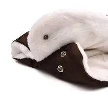 Акция- водонепроницаемые перчатки для рук с теплым фланелевым грелком для детских колясок универсальный размер Универсальный кофе