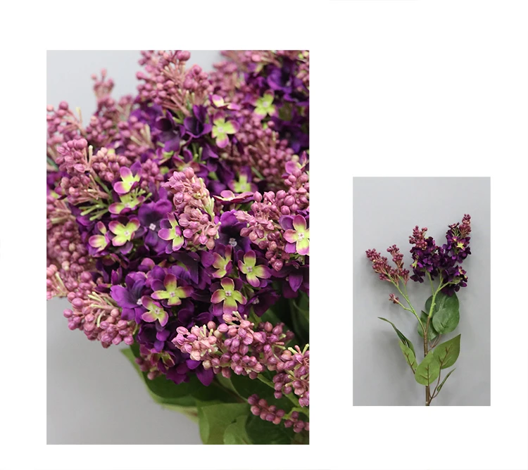  JAROWN Artificial Flowers Silk Lilac Fake Flowers Home Decoration Accessories Wedding Party Bride Bouquet DIY Material Flores (8)