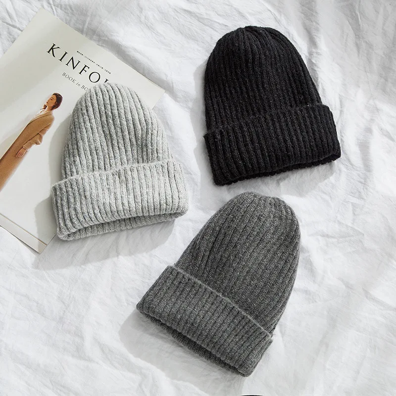 

Online Celebrity CHIC Korean-style Versatile Yuppie Cap Solid Color Wool Cap Men And Women Autumn And Winter Students INS Knitte