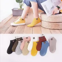 5 пар = 10 шт, летние тонкие носки, хлопковые незаметные носки, милые женские короткие Дышащие носки, невидимые женские носки