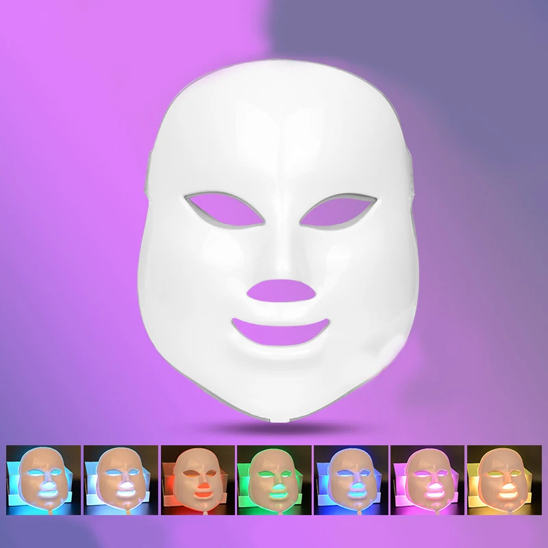  Powered Colorful LED Photon Skin Rejuvenation Instrument Facial Mask Wrinkle Acne Removal Face Care - 4000534849771