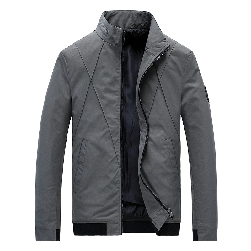 6XL плюс мужские Весна Осень Новые повседневные куртки-бомберы мужские армейские MA1 модные ветрозащитные теплые водонепроницаемые куртки пальто мужские - Цвет: Gray 922