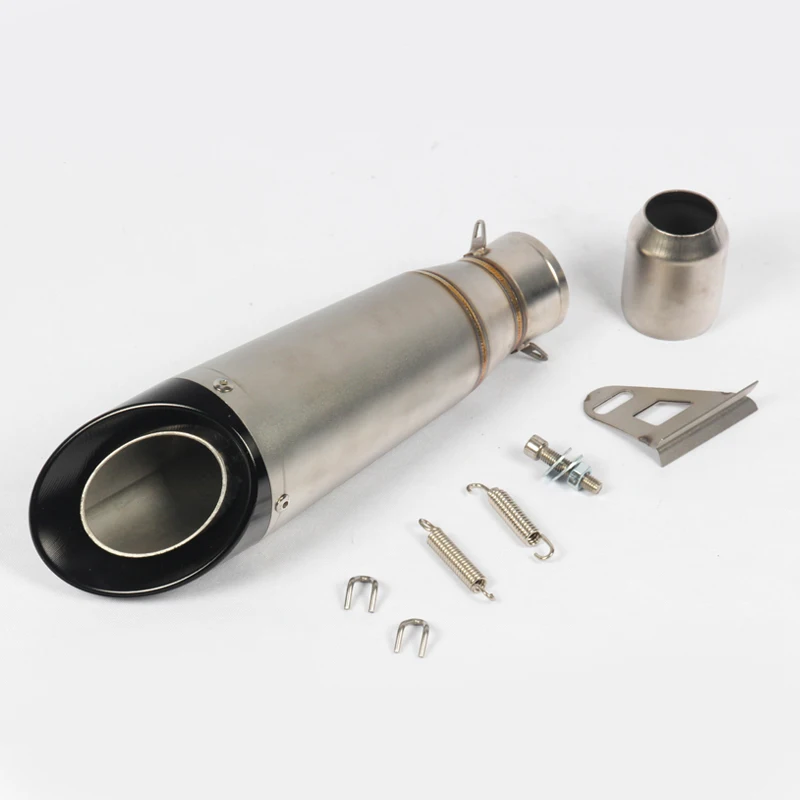 51mm Universal Exhaust Tips Muffler Tail Pipe for Motorcycle Scooter ATV Dirt Street Bike Stainless Steel - Image 2