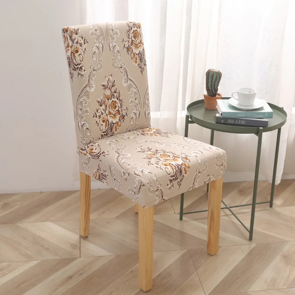 Универсальный размер чехлы на стулья с принтом большие эластичные моющиеся съемные растягивающиеся чехлы на сиденья чехлы для банкета отеля