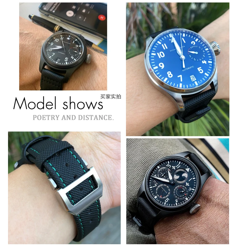 20mm 21mm 22mm High Quality Woven Nylon Watchband Fit for IWC - Main Image