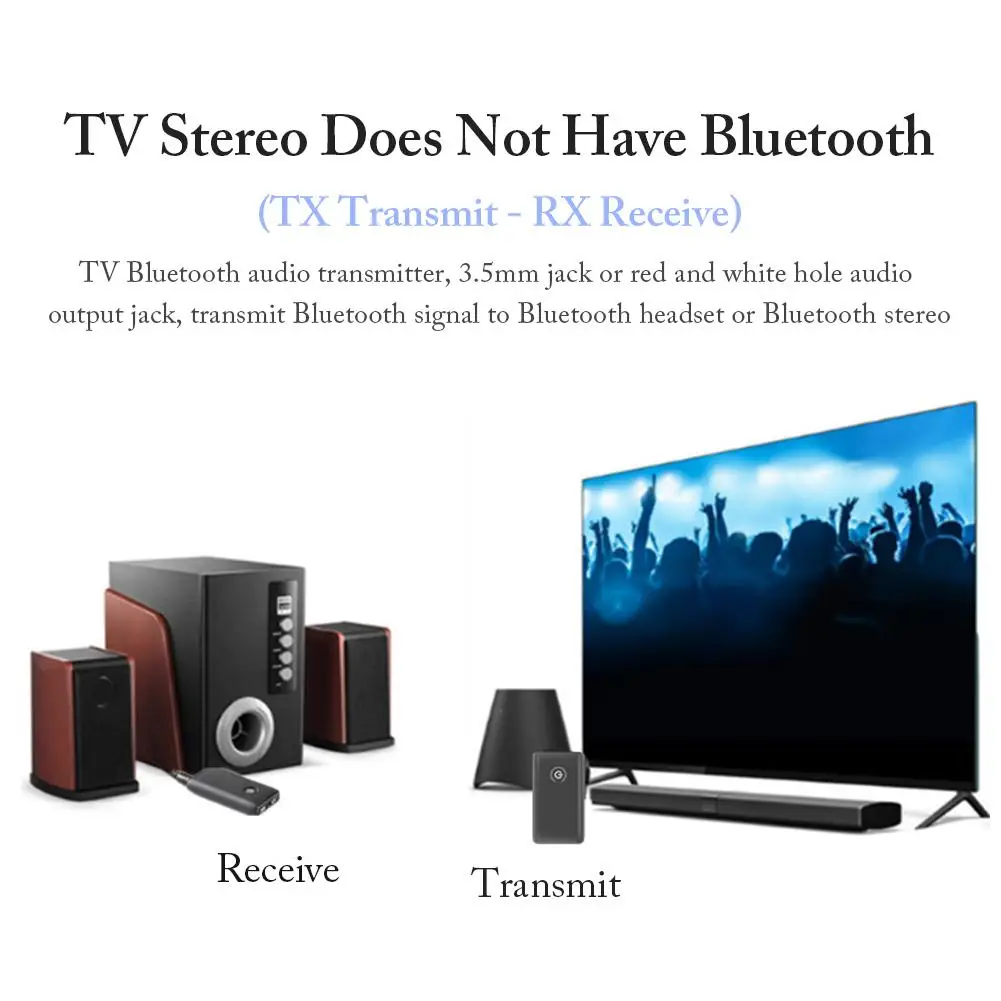 2 в 1 Bluetooth передатчик приемник для ТВ автомобиля 4,2 беспроводной Bluetooth адаптер 3,5 мм AUX аудио стерео музыкальный приемник# N