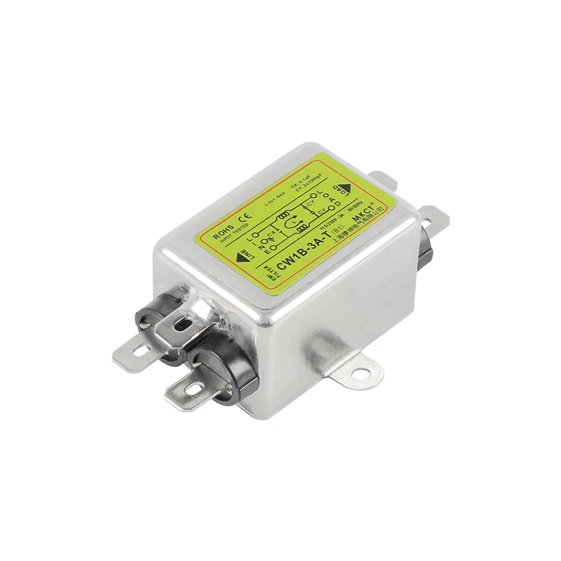 Фото Фильтр питания Однофазный AC EMI очистка анти-помех 115V 230V CW1B-T(B1)1A 3A 6A 10A15A №2